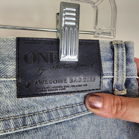 NWT One Teaspoon Awesome Baggies Ripped Distressed Relaxed Leg Jean Size 25 - Picture 10 of 12